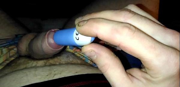  hands free cum with vibrator sounding